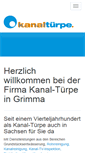 Mobile Screenshot of kanal-tuerpe-sachsen.de